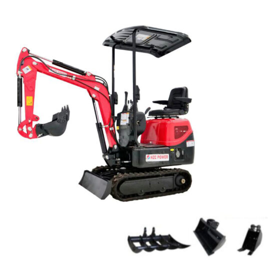 Minigraafmachine diesel, kettingaandrijving, verstelbaar chassis, zwenkbare graafarm met nieuw ontwerp & joystick (DKB941)