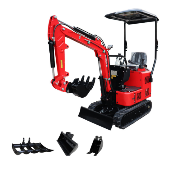 Minibagger HZC Power DKB992, Diesel, 940 Kg, neues Design und seitliche Joystick-Steuerung