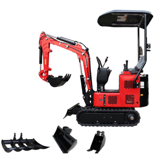 Minibagger HZC Power BKB992K, Benzin, 940 Kg, neues Design und seitliche Joystick-Steuerung