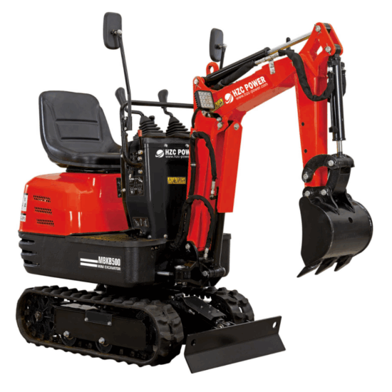 Minibagger HZC Power MBKB500, Benzin, 563 Kg, schmal